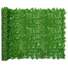 Vidaxl Balkónová zástěna se zelenými listy 600 x 150 cm
