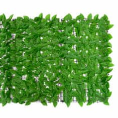 Vidaxl Balkónová zástěna se zelenými listy 600 x 100 cm