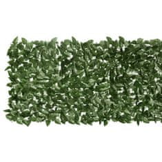Vidaxl Balkonová zástěna s tmavě zelenými listy 200 x 75 cm