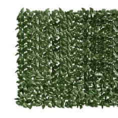 Vidaxl Balkónová zástěna s tmavě zelenými listy 400 x 150 cm