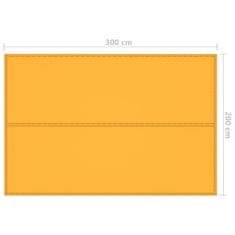 Vidaxl Kempingová plachta 3 x 2 m žlutá