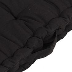 Greatstore Podušky na nábytek z palet 7 ks bavlna černé