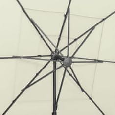 Vidaxl 4stupňový slunečník s hliníkovou tyčí pískový 250 x 250 cm