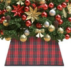 Vidaxl Podložka pod vánoční stromek červená a černá 48 x 48 x 25 cm