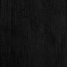 shumee Úložný regál černý 60 x 30 x 210 cm masivní borové dřevo