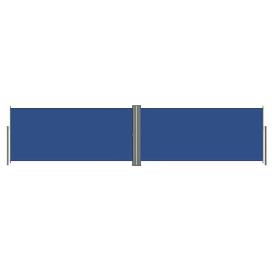 Greatstore Zatahovací boční markýza modrá 140 x 600 cm