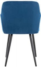 BHM Germany Jídelní židle Shila, samet, modrá