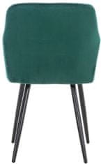 BHM Germany Jídelní židle Shila, samet, zelená