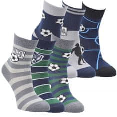 RS dětské chlapecké bavlněné vzorované fotbalové ponožky 8100921 6-pack, 27-30