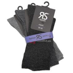 RS  klasické pánské volnočasové ponožky bez gumiček 7102422 3-pack, šedá, 39-42
