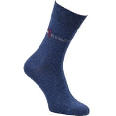 RS  klasické pánské volnočasové ponožky bez gumiček 7102422 3-pack, modrá, 39-42