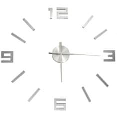 Vidaxl 3D nástěnné hodiny moderní design stříbrné 100 cm XXL