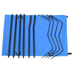 Vidaxl Kempingová postel 180 x 60 x 19 cm oxfordská látka ocel modrá