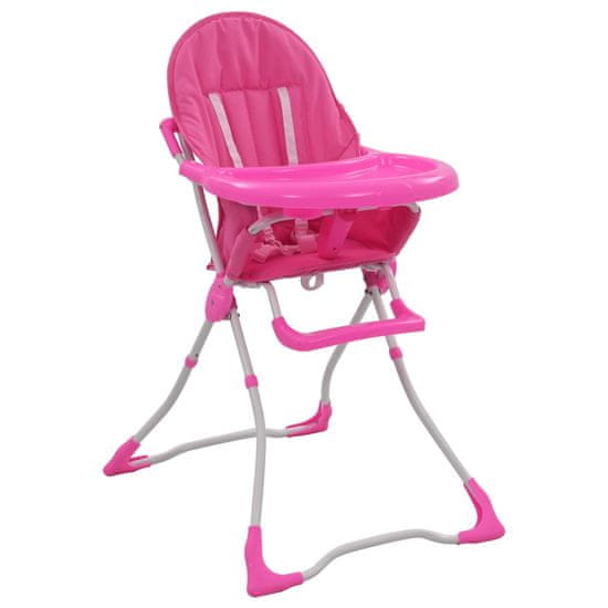 shumee Dětská židlička vidaXL Růžová a bílá
