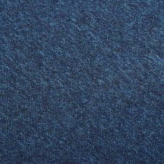 Greatstore Kobercové podlahové dlaždice 20 ks 5 m2 50 x 50 cm tmavě modré