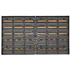 Vidaxl 32dílná sada úložných boxů s nástěnnými panely žlutá a černá