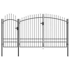 Greatstore Zahradní brána ocel 2,45 x 4 m černá