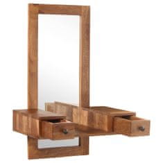 Petromila Kosmetické zrcadlo se 2 zásuvkami masivní sheeshamové dřevo