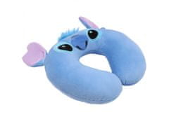 sarcia.eu Stitch Disney Croissant cestovní polštářek s ušima modrý, měkký 32x32 cm 