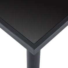 Vidaxl Jídelní stůl černý 160 x 80 x 75 cm tvrzené sklo