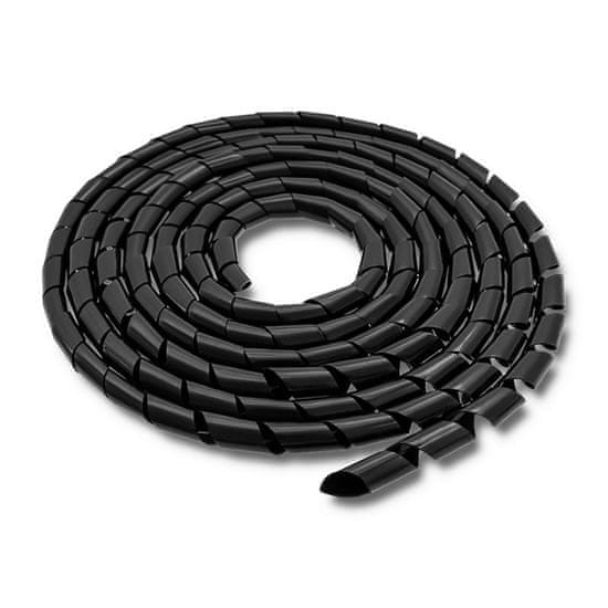 Qoltec organizér na kabely 16mm 10 m černý