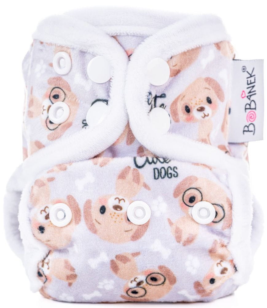 Levně Bobánek Novorozenecké svrchní kalhotky extra jemné patentky - Cute dogs