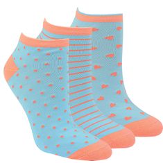 RS dámské bavlněné barevné sneaker ponožky 34166 3-pack, modrá, 39-42