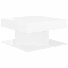 Vidaxl Konferenční stolek bílý vysoký lesk 57x57x30 cm dřevotříska