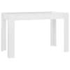 Jídelní stůl bílý s vysokým leskem 120 x 60 x 76 cm dřevotříska