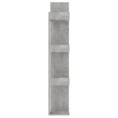 Greatstore Knihovna betonově šedá 86 x 25,5 x 140 cm dřevotříska