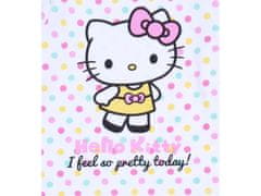 sarcia.eu Tyrkysovo-bílá dívčí tunika s barevnými puntíky a potiskem Hello Kitty 7 let 122 cm