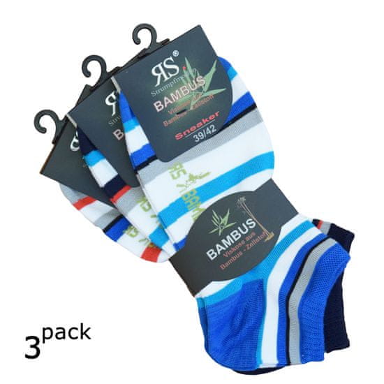 RS dámské letní bambusové barevné pruhované ponožky 4302821 3-pack
