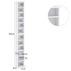 Target Home Stojan na CD / DVD s nastavitelnými policemi, bílá