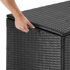 tectake Úložný box s hliníkovým rámem 297l, 117x54x64cm - černá