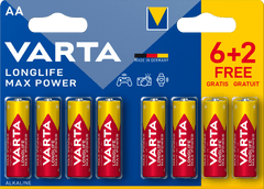 Varta Baterie Longlife Max Power 6+2 AA 4706101448