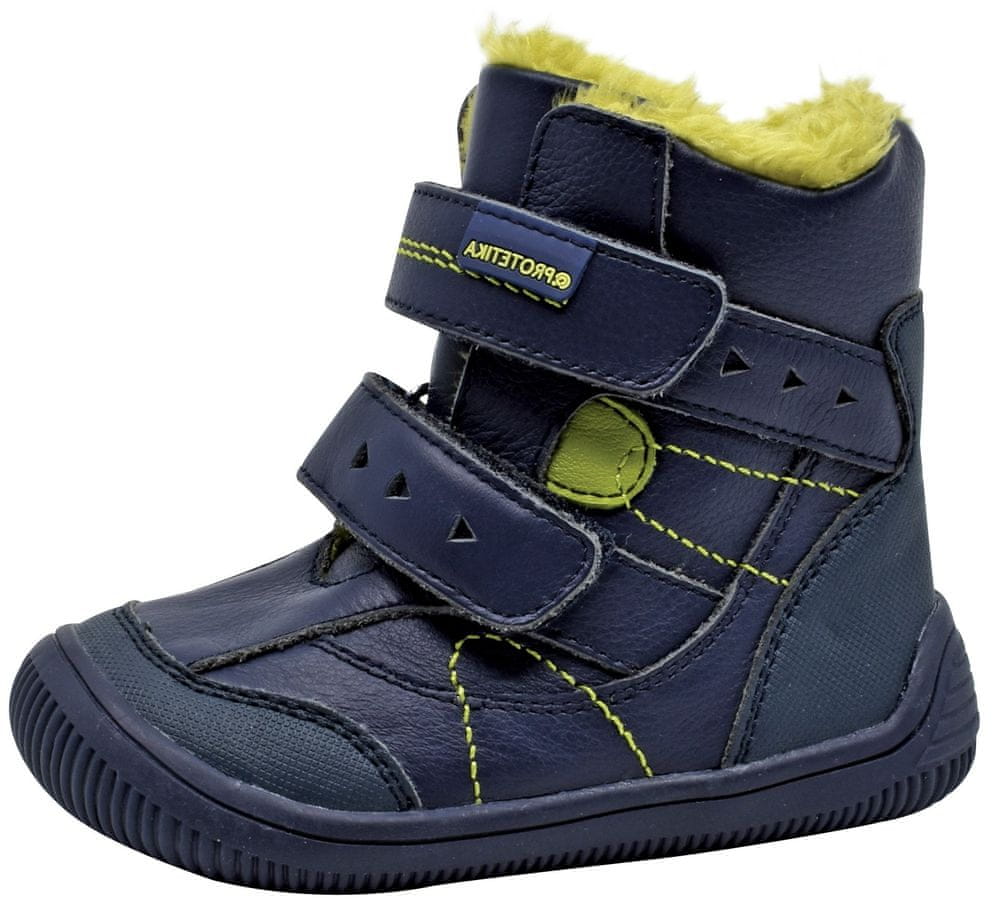 Protetika chlapecká zimní kotníčková barefoot obuv Toren Navy tmavě modrá 31