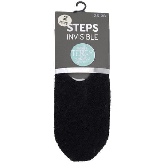 steps - dámské bavlněné jemné froté sneaker neviditelné ponožky LS07 2-pack