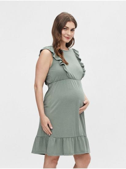 Mama.licious Khaki těhotenské šaty s výstřihem na zádech Mama.licious Roberta