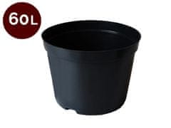 IGLACO Květník kulatý 50 cm - 60 L černá