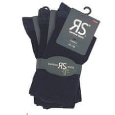 RS klasické unisex hladké bambusové antibakteriální ponožky 31001 3-pack, dark navy, 47-50