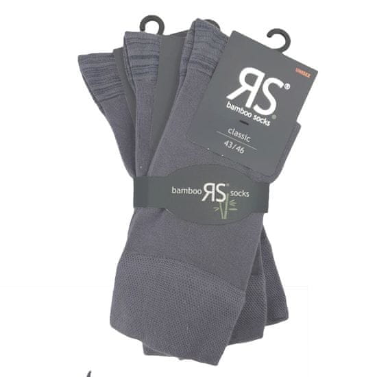RS klasické unisex hladké bambusové antibakteriální ponožky 31001 3-pack