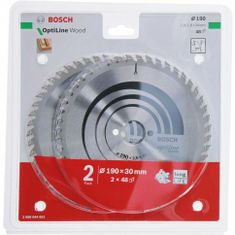 Bosch Dvoukotoučová pila na dřevo Optiline 190X2.6/1.6X30X48Z