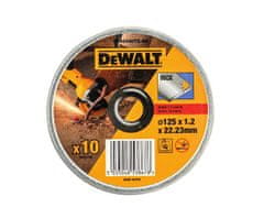 DeWalt Řezný kotouč na kov 125 X 1,2 X 22,2Mm 10 ks Inox
