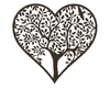 Lili Design Dřevěný obraz Srdce strom života černý
