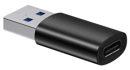 BASEUS Ingenuity mini OTG redukce USB-A 3.1 samec na USB-C samice, černá (ZJJQ000101)