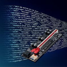 Qoltec PCI-E Riser 1x - 16x | USB 3.0 | ver. 009S Plus | SATA / PCI-E 6 pinů