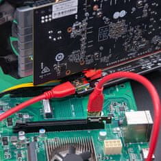 Qoltec PCI-E Riser 1x - 16x | USB 3.0 | ver. 009S Plus | SATA / PCI-E 6 pinů