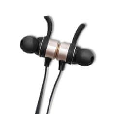 Qoltec Bezdrátová sportovní sluchátka BT 5.0 JL | magnetická | mikrofon | černá