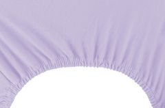 DecoKing Bavlněné jersey prostěradlo s gumou Amber fialové, velikost 120-140x200+30