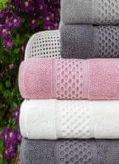 FARO Textil Bavlněný ručník Rete 70x140 cm tmavě šedý